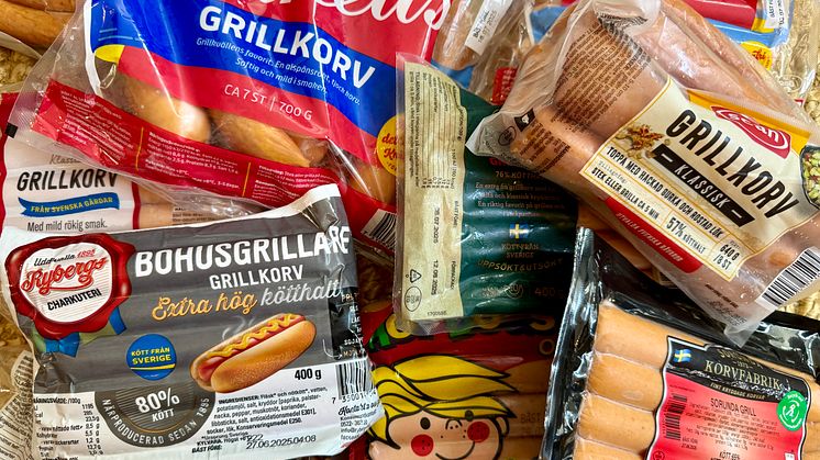 Grillkorv kan variera stort i både innehåll och smak. Foto: Testfakta
