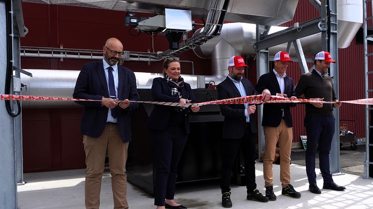 Invigning av Orkla Fågelmaras nya fossilfria energianläggning. 