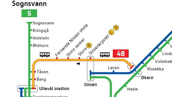 Buss for bane mellom Ullevål stadion og Sinsen