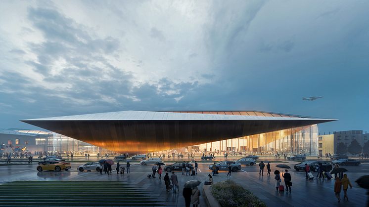 Visualisering av det vinnande förslaget. Bild: Zaha Hadid Architects.