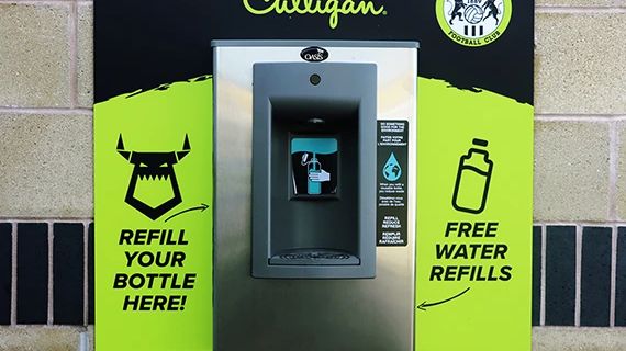 Water bottle filling station