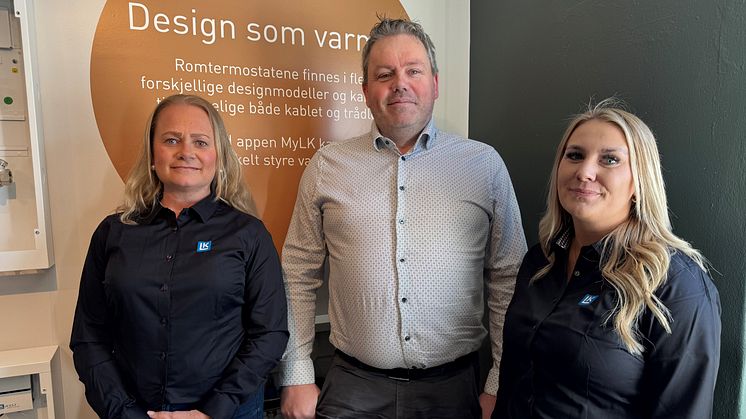 Thomas Strand med 2 nyansatte distriktsansvarlige