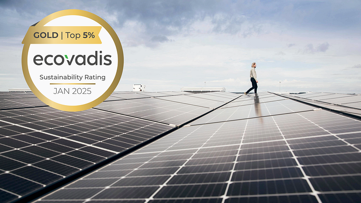 Guld för Solar Sverige i EcoVadis hållbarhetsranking
