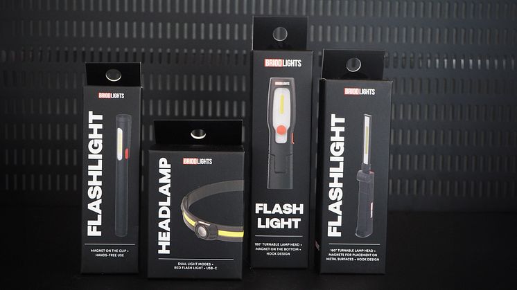 En ny serie stilrena ficklampor för alla behov från BriodLights