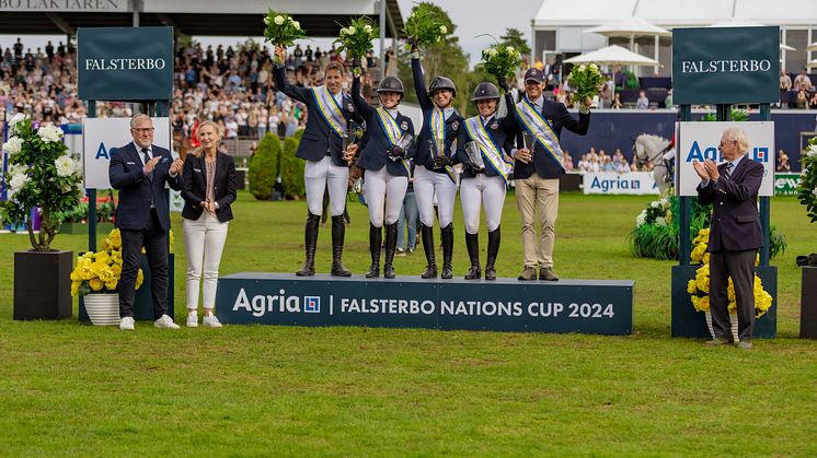 Svensk segerlycka efter rysare på hemmaplan i Agria Falsterbo Nations Cup