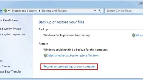 Windows 7 auf die Werkseinstellungen zurückzusetzen