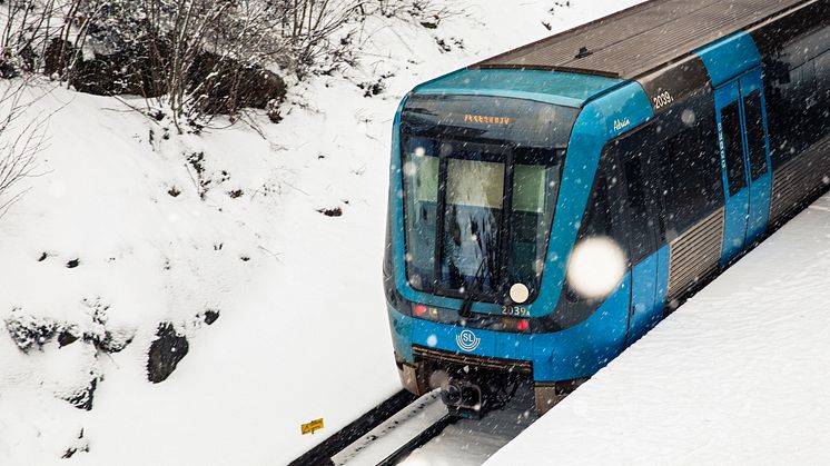När det blir snöväder och kallt påverkas SL:s trafik på olika sätt. Foto: Susanne Walström