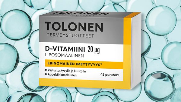 Liposomaalinen D-vitamiini imeytyy tutkitusti paremmin