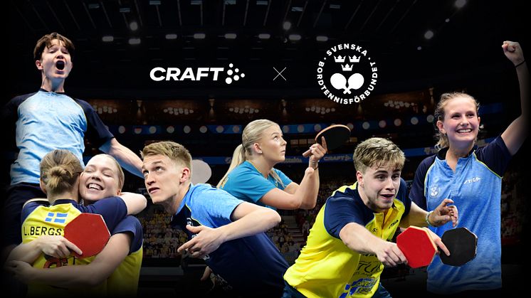 Craft, Destination Kosta och svensk bordtennis i unikt samarbete