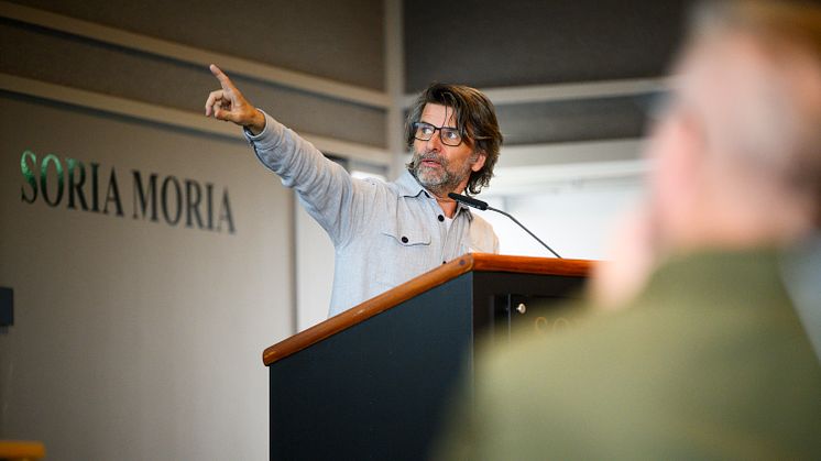 Geir Egil Bergjord fikk fornyet tillit av Norske Billedkunstneres landsmøte (NBK) torsdag denne uken. Foto: Skjalg Bøhmer Vold. 