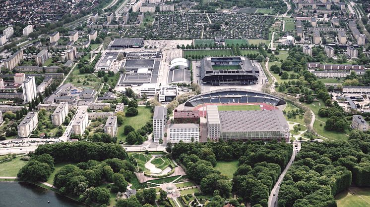 Stadionområdet fågelvy