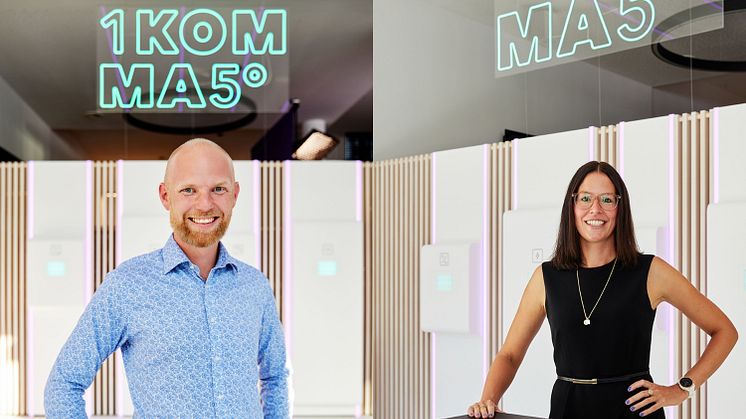 David Sätterman, VD 1KOMMA5 Grader AB och Barbara Wittenberg, teknikchef 1KOMMA5 Globalt