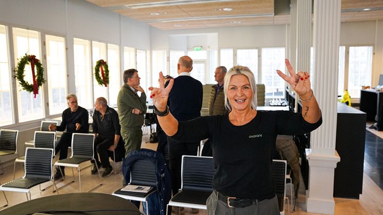 Annica Liljekvist presenterade AirPark framför HSB:s BRF:er