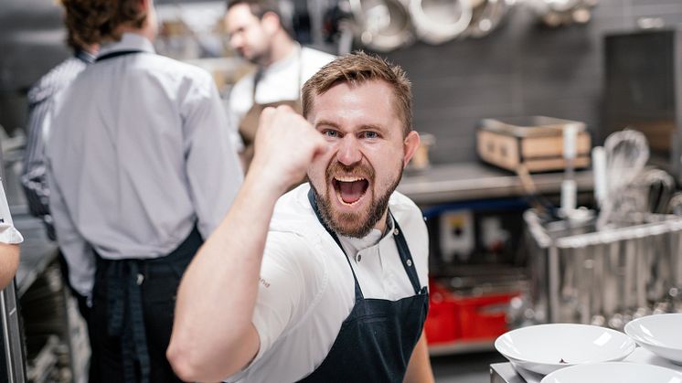 Køkkenchef i HimmerRiget Mads Kongsgaard, da HimmerRiget vandt konkurrencen i 2021
