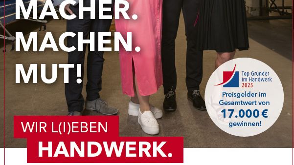 Die Bewerbungsphase für den "Top Gründer 2025" läuft noch bis zum 15. Juni. Grafik: handwerk magazin