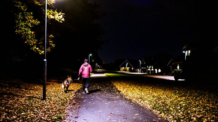 Vi sätter ljuset på trygghet och livskvalitet genom en fem meter hög lampa och dialog i fyra bostadsområden