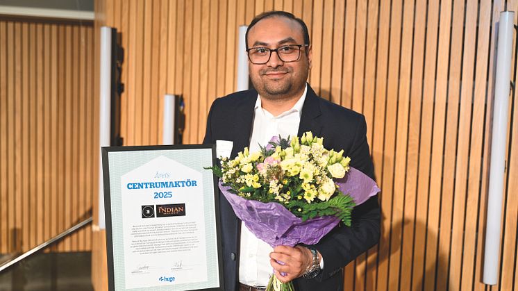 Robin Noor tog emot priset för restaurangerna Jack's Burger och Indian Brasseries räkning.