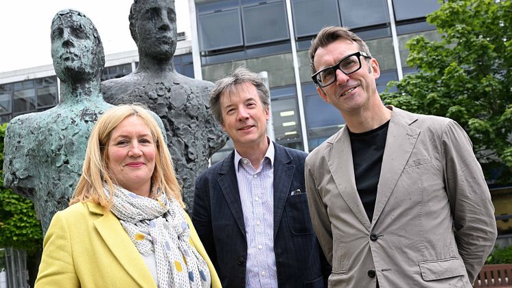 From l-r Executive Director and Joint CEO of Live Theatre Jacqui Kell, Director of Cultural Partnerships at Northumbria University Neil Percival, and Director of Tyne and Wear Archives and Museums (TWAM) Keith Merrin.