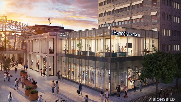 Ica och Handelsbanken bygger nytt i Lundbergs Fastigheters Innerstan i Norrköping. 
