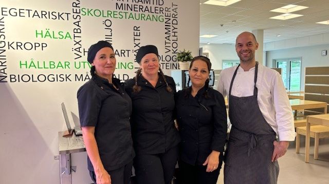 Köksteamet på Lärande Grunskola Skapa: Eleonore Bleckert, Ulrica Andén, Kholut Shamoun och Daniél Kallonas