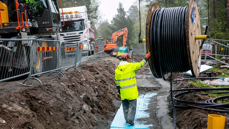 Utbyggnad av kommunalt vatten och avlopp i Västanvik, Rådmansö år 2021. Foto: Per Groth.