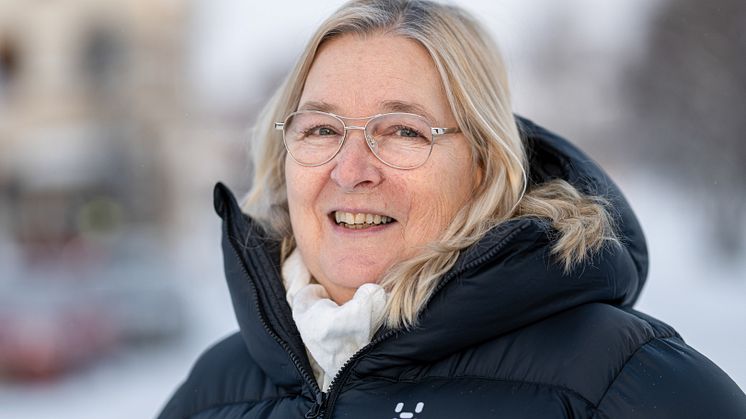 Birgitta Nilsson vid marknadskontoret på Jokkmokks kommun