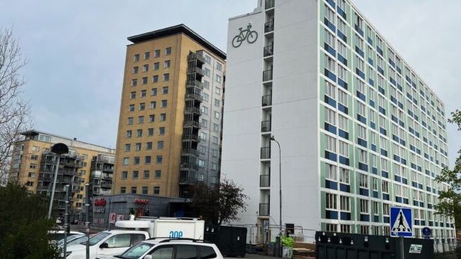 Södra vägen i Lund där mobilitetstjänster ersätter privata bilplatser.