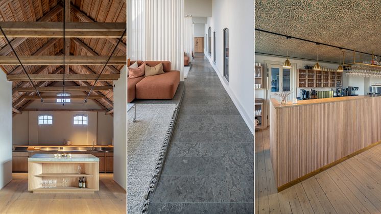 FOJAB har gjort designkoncept och inredning i prisade restaurangen, hotellet och matbaren Vyn på Österlen. Foto: David Valldeby