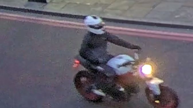 [An image of the motorcyclist sought]