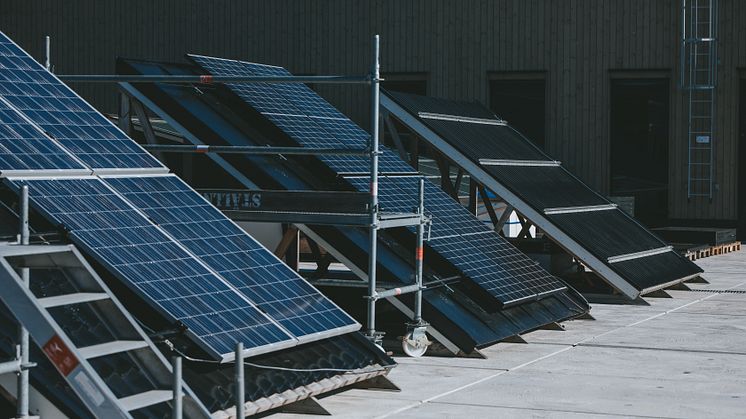 Solpaneler på Campus Borlänge