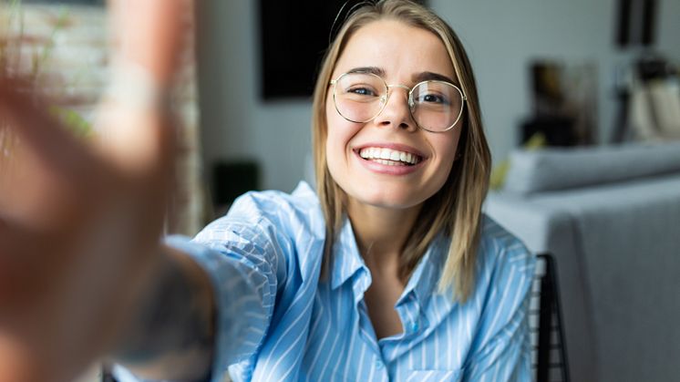 woman with glasses