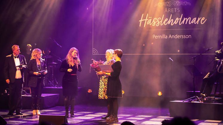Festlig bild på Pernilla Andersson som blev Årets Hässleholmare 2025. 