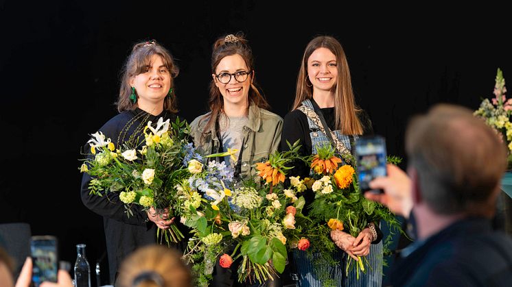 Finalisterna från floristtävlingen GRÖN debutantklass på Sköna Gröna Trädgård 2024