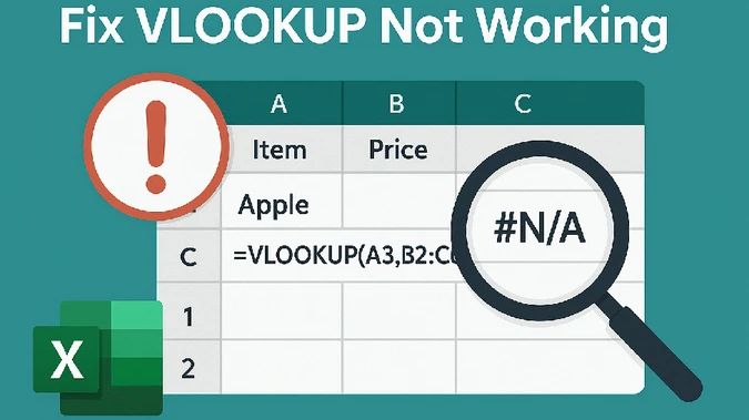 VLOOKUP funktioniert nicht in Excel