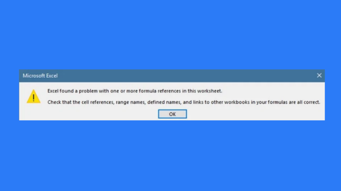Excel hat ein Problem bei mindestens einem Formelbezug