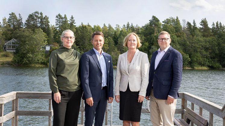 Milla Rydstrand (MP), Robert Beronius (L), Ulrika Falk (S) och Per Lodenius (C).