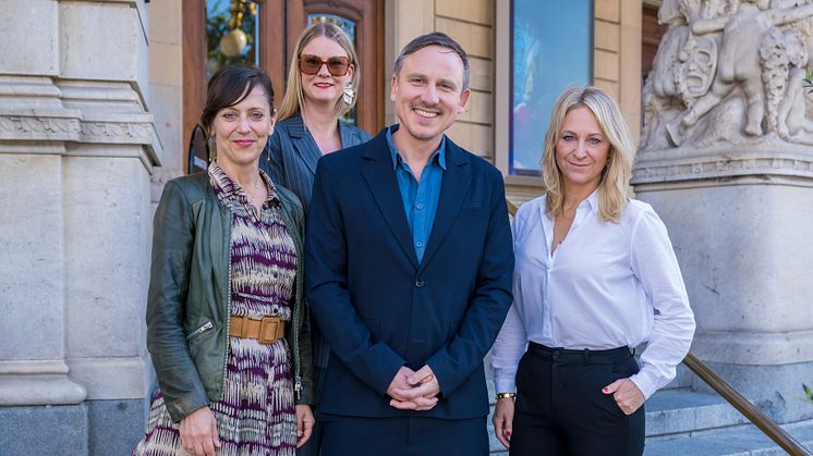 Hedda Krasiz Sjögren, Frida Edman, Oskar Ekström, Sandra Lewinsson. Foto: Pelle T Nilsson