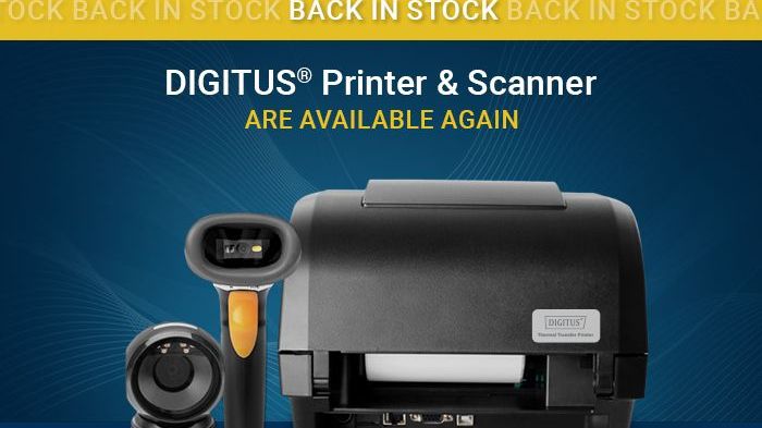 Product News: ❗ Our DIGITUS® printers and scanners are now available again. Benefit from our current stock and fast delivery times.