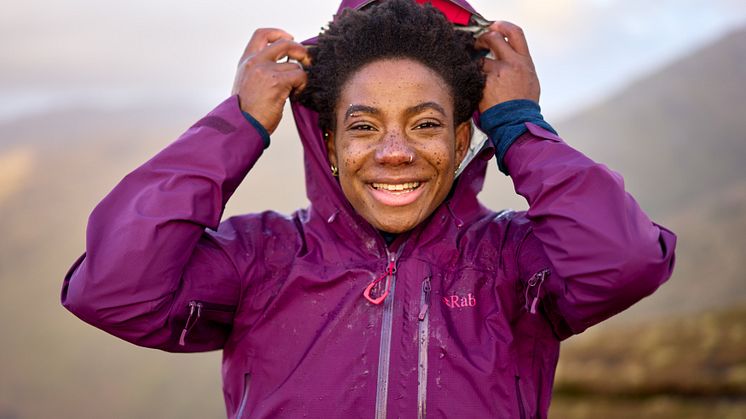 Photo: Rab update their Spring/Summer 2025 Pertex® Shield shell collection, including the new Downpour Mountain Jacket. ©Rab