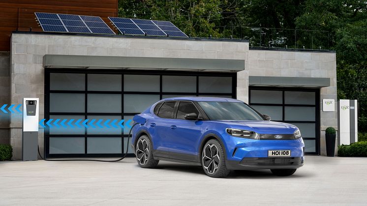 Ford Explorer und Capri als Stromspeicher fürs Haus – durch bidirektionales Laden mit dem E3/DC-Hauskraftwerk Energieverbrauch (kombiniert) Ford Explorer Extended Range: 17,4 – 14,5 kWh/100 km; CO2-Emissionen (kombiniert): 0 g/km; CO2-Klasse: A; elek