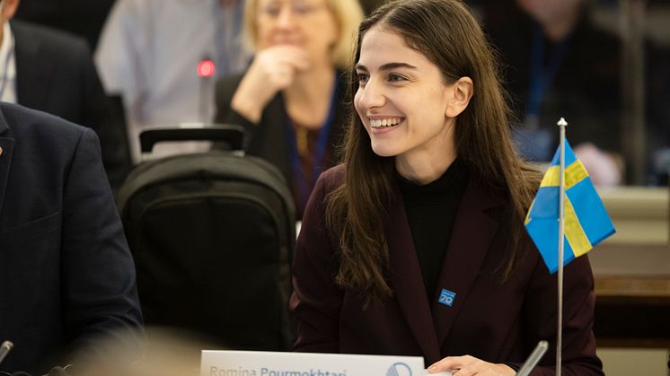 Sveriges klimat- och miljöminister Romina Pourmokhtari. Foto: Magnus Fröderberg/Norden.org