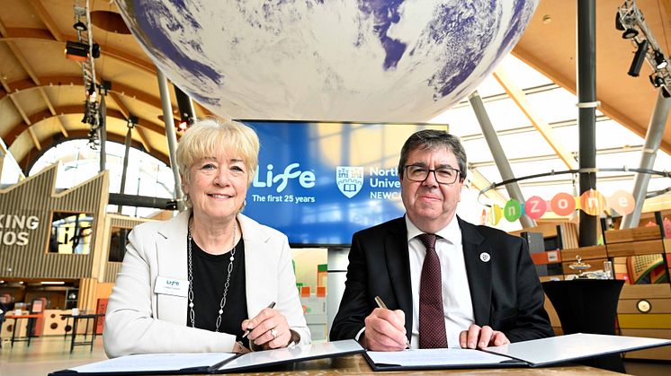 Linda Conlon, Chief Executive, International Centre for Life, and Professor Andy Long, Vice-Chancellor and Chief Executive, Northumbria University