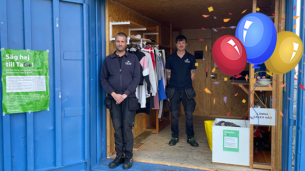 Hurra för återbrukscontainern Tage som fyller 1 år
