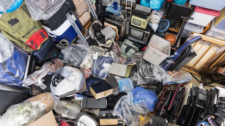 An example of a cluttered home due to hoarding