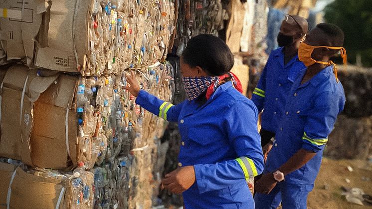 Inside Equity Fund invested in Alpha Polyplast, a Zambian company that specialises in recycling plastic waste, to increase its capacity to recycle plastic waste throughout the country. Photo: Alpha Polyplast