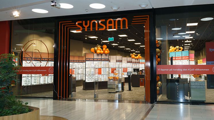 Synsam öppnar Sveriges första glasögonvaruhus i Westfield Mall of Scandinavia i Solna.