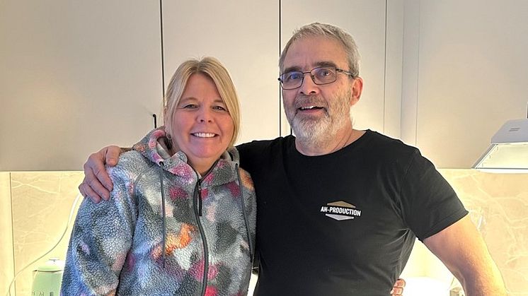 Ann-Sofi och Nils Norman, nyinflyttade i Riksbyggens Brf Sjöparken i Gällivare