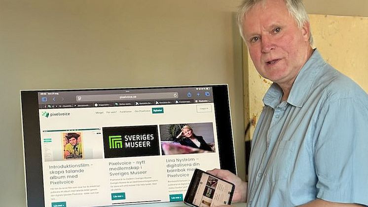 Pixelvoice ger bilderna liv – premiär på Släktforskardagarna i Västerås. Tor Berggrund visar och berättar.