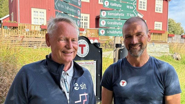 F.v: Morten Wolden, administrerende direktør i Sit og Frode Støre Bergem, daglig leder i Trondhjems Turistforening