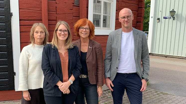 från vänster: Anna Malmestrand - Näringslivsutvecklare Hedemora kommun, Josefin Enström - Näringslivschef Säters kommun, Evylina Hanser - Näringslivsutvecklare Säters kommun, Christian Fredin – Näringslivschef Hedemora kommun